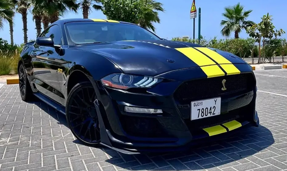 Rent Ford Mustang (Blue), 2020 in Dubai